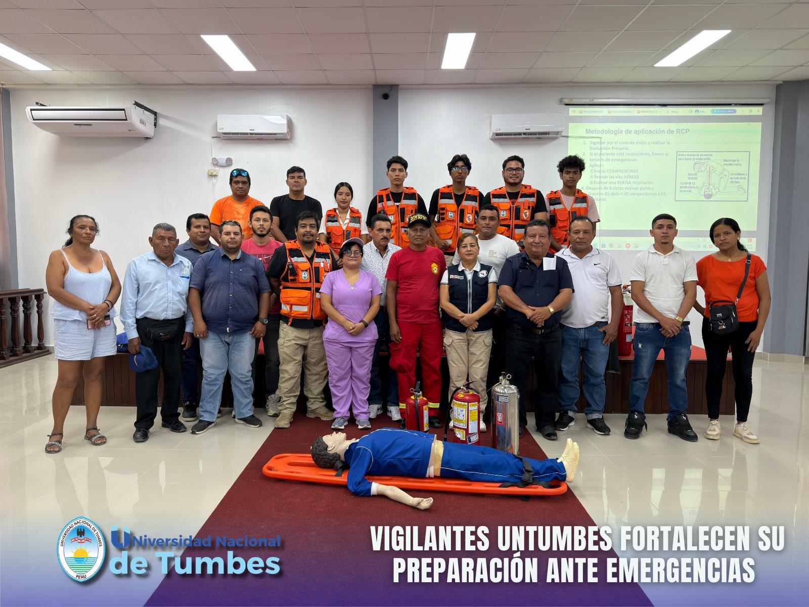 UNTUMBES FORTALECE CAPACIDADES DE RESPUESTA ANTE EMERGENCIAS CON CAPACITACIÓN A PERSONAL DE VIGILANCIA